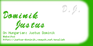 dominik justus business card